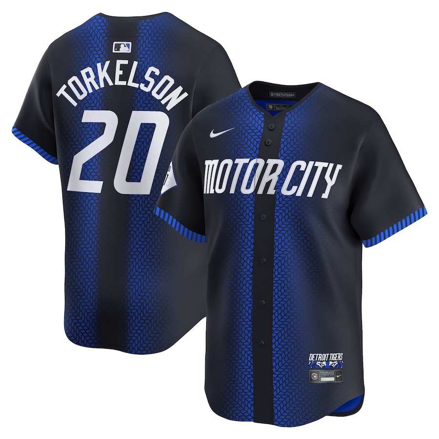 Men's Detroit Tigers Spencer Torkelson Nike Navy 2024 City Connect Limited Jersey - Puhuasuan