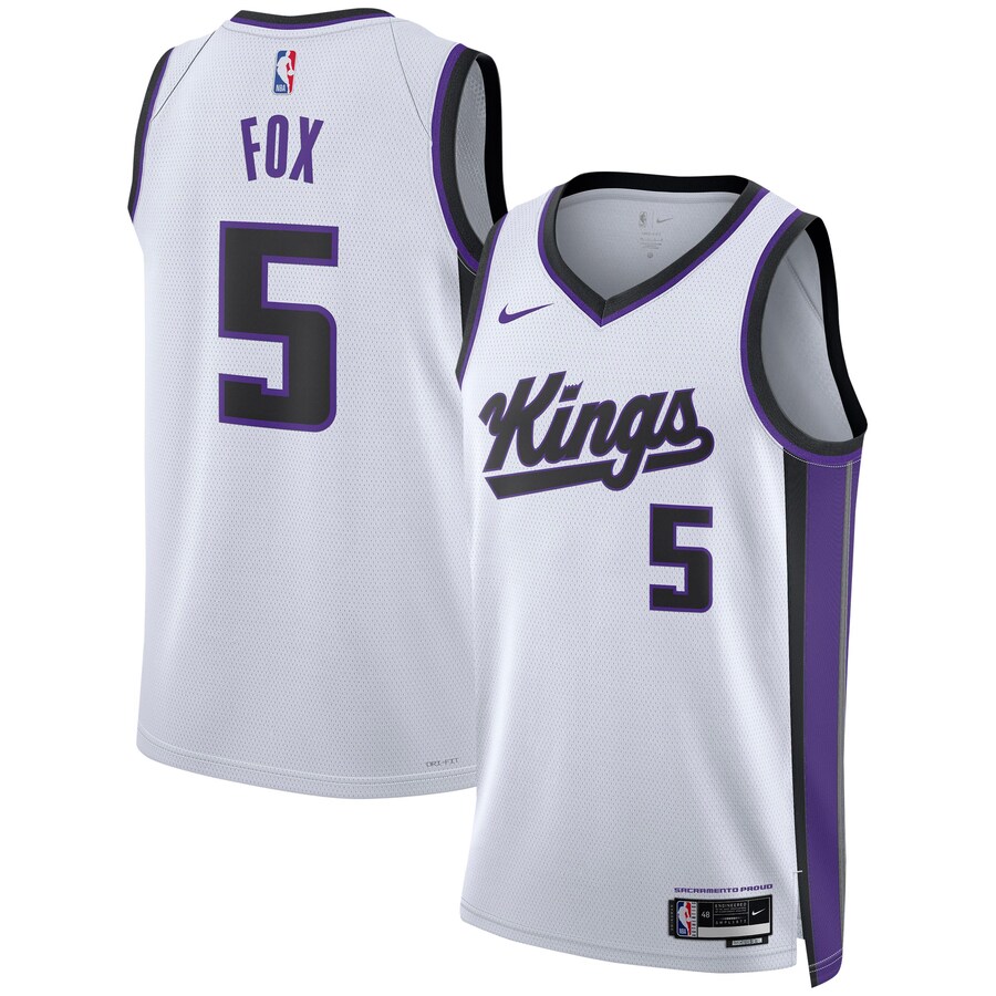 Unisex Sacramento Kings De'Aaron Fox Nike White Swingman Jersey - Association Edition - Puhuasuan