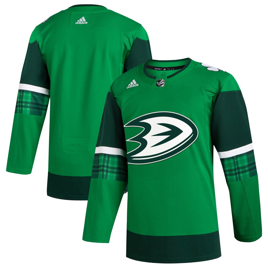 Men's Anaheim Ducks  adidas Kelly Green 2023 St. Patrick's Day Primegreen Authentic Jersey - Puhuasuan