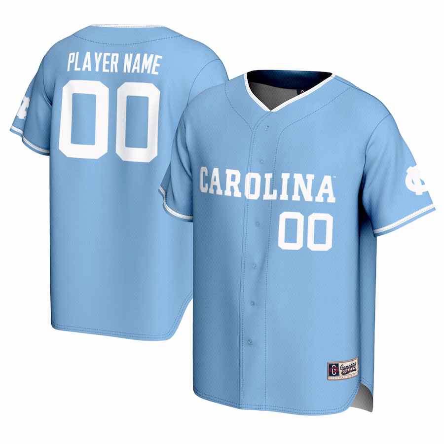 North Carolina Tar Heels GameDay Greats NIL Pick-A-Player Lightweight Baseball Jersey - Carolina Blue - Puhuasuan