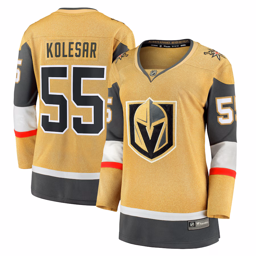 Women's Vegas Golden Knights Keegan Kolesar Fanatics Gold Alternate Breakaway Player Jersey - Puhuasuan