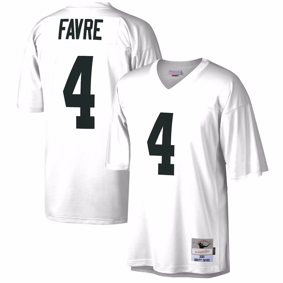 Men's Green Bay Packers Brett Favre Mitchell & Ness White Legacy Replica Jersey - Puhuasuan