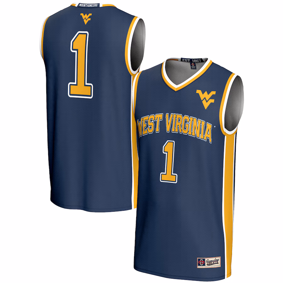 Unisex GameDay Greats #1 Navy West Virginia Mountaineers Lightweight Basketball Jersey - Puhuasuan