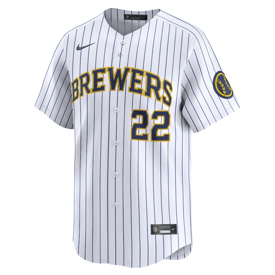 Men's Milwaukee Brewers  Nike White  Alternate Limited Custom Jersey - Puhuasuan