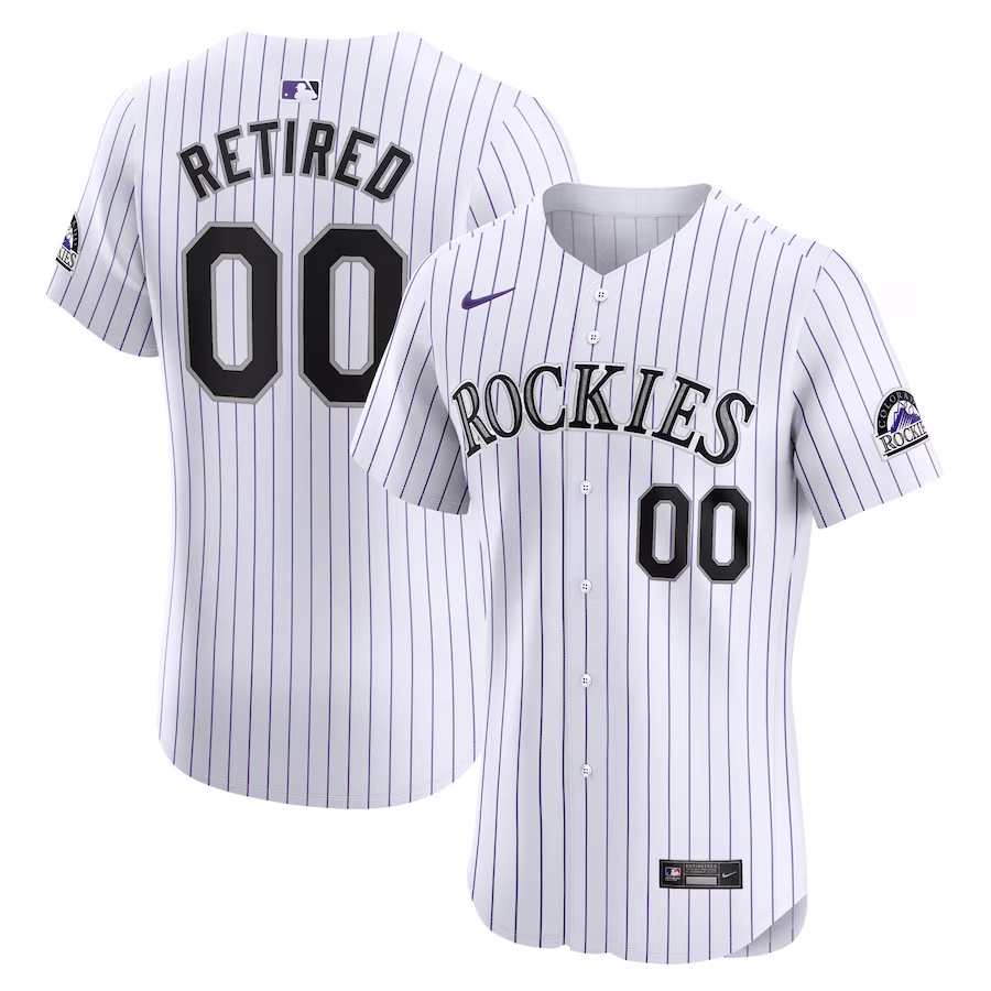 Men's Colorado Rockies Nike White Home Elite Pick-A-Player Retired Roster Jersey - Puhuasuan