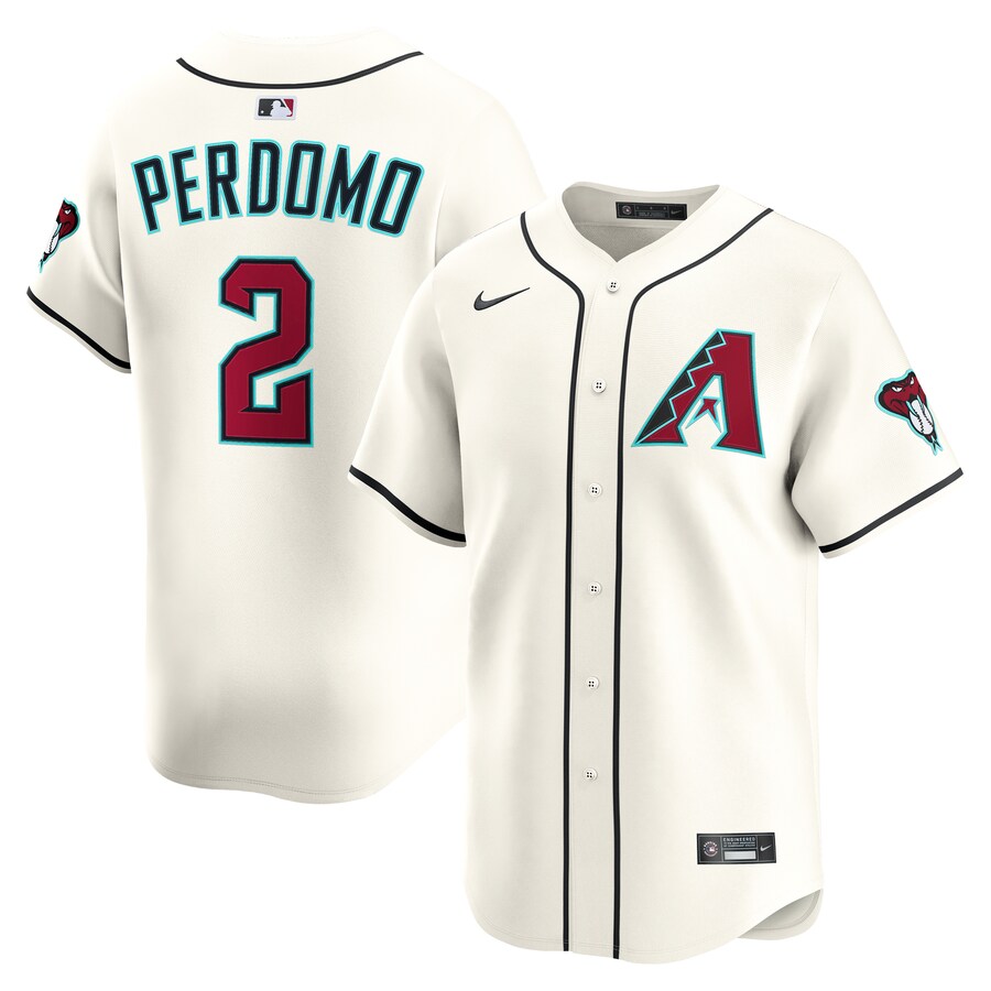 Men's Arizona Diamondbacks Geraldo Perdomo Nike Cream Alternate Limited Player Jersey - Puhuasuan