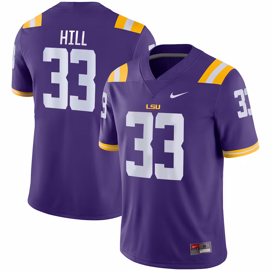 Jeremy Hill LSU Tigers Nike Game Jersey - Purple - Puhuasuan