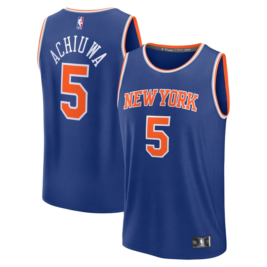 Men's New York Knicks Precious Achiuwa Fanatics Royal Fast Break Player Jersey - Icon Edition - Puhuasuan