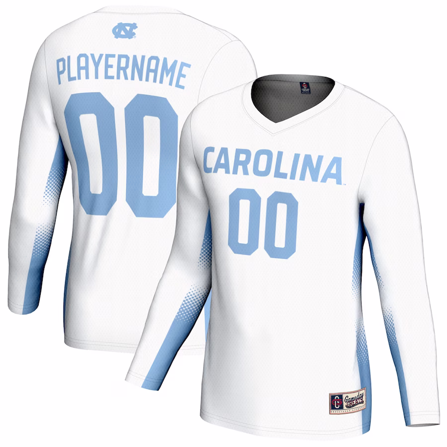 North Carolina Tar Heels GameDay Greats Unisex NIL Pick-A-Player Lightweight Women's Volleyball Jersey - White - Puhuasuan