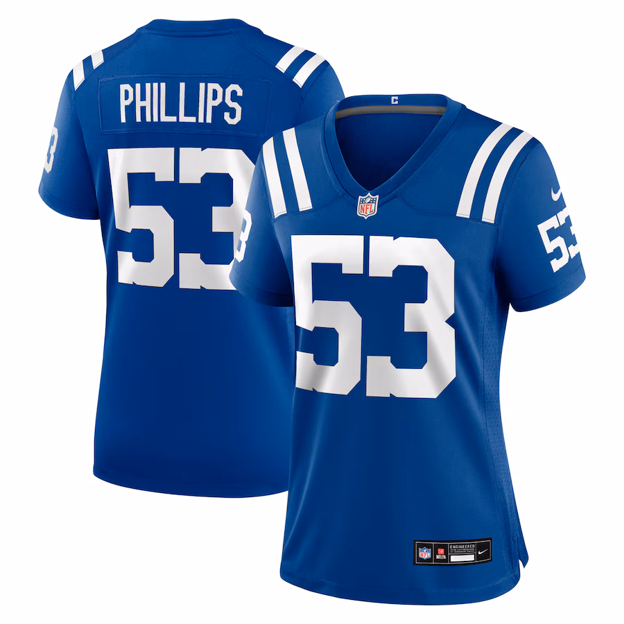 Women's Indianapolis Colts Jacob Phillips Nike Royal Team Game Jersey - Puhuasuan