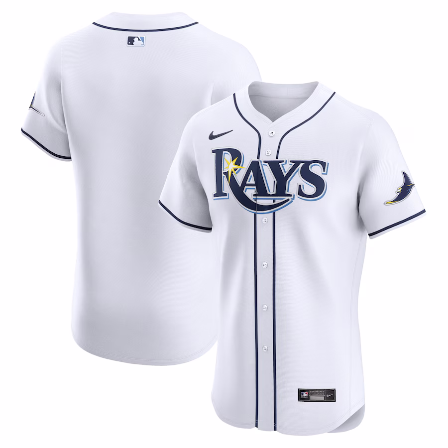 Men's Tampa Bay Rays Nike White Home Elite Jersey - Puhuasuan