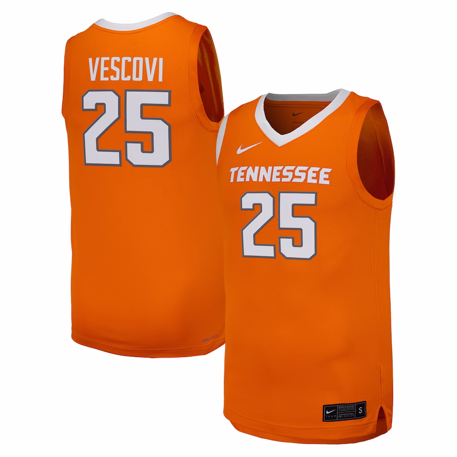 Santiago Vescovi Tennessee Volunteers Nike NIL Basketball Replica Player Jersey - Tennessee Orange - Puhuasuan