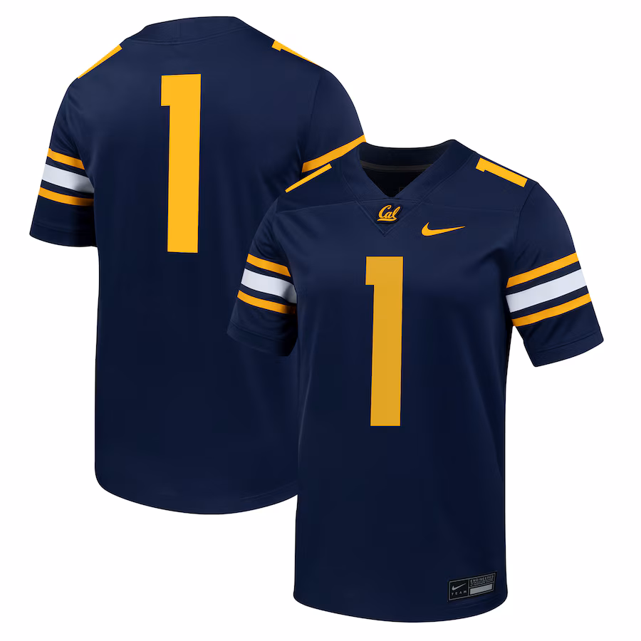 Men's Nike #1 Navy Cal Bears Untouchable Football Jersey - Puhuasuan