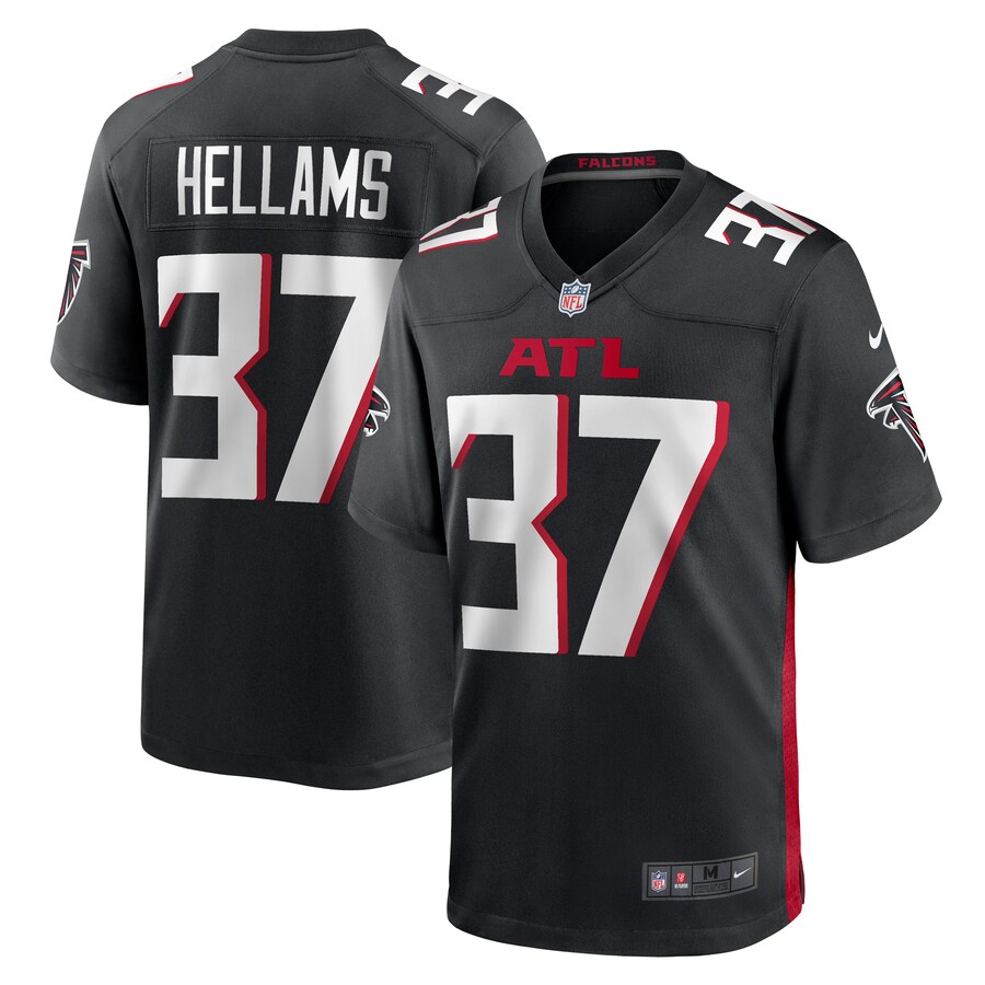 Men's Atlanta Falcons DeMarcco Hellams Nike  Black Team Game Jersey - Puhuasuan