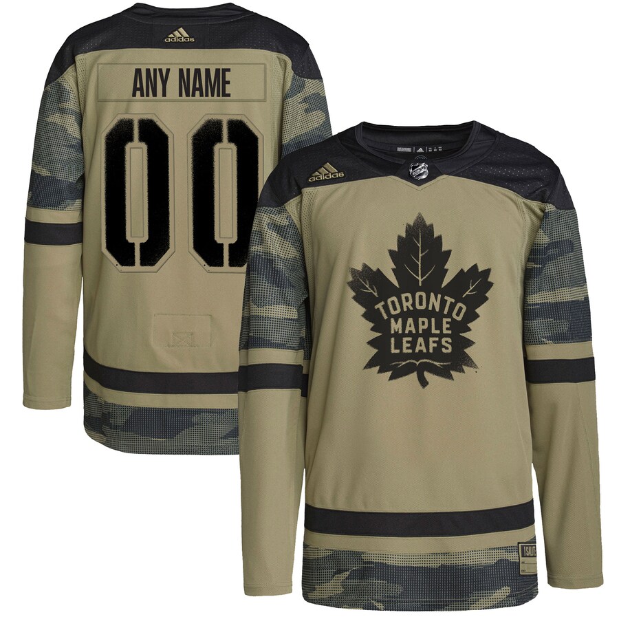 Men's Toronto Maple Leafs adidas Camo Military Appreciation Team Authentic Custom Practice Jersey - Puhuasuan