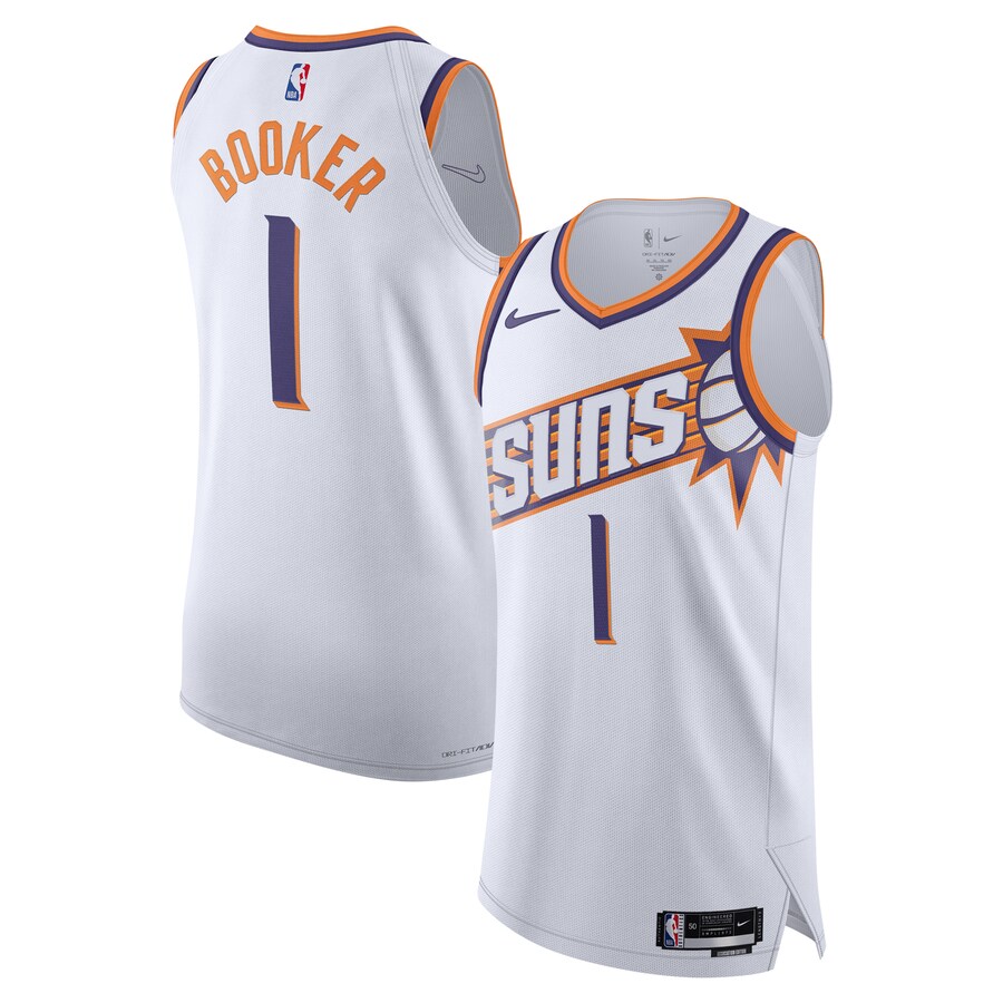 Men's Phoenix Suns Devin Booker Nike White Authentic Jersey - Association Edition - Puhuasuan