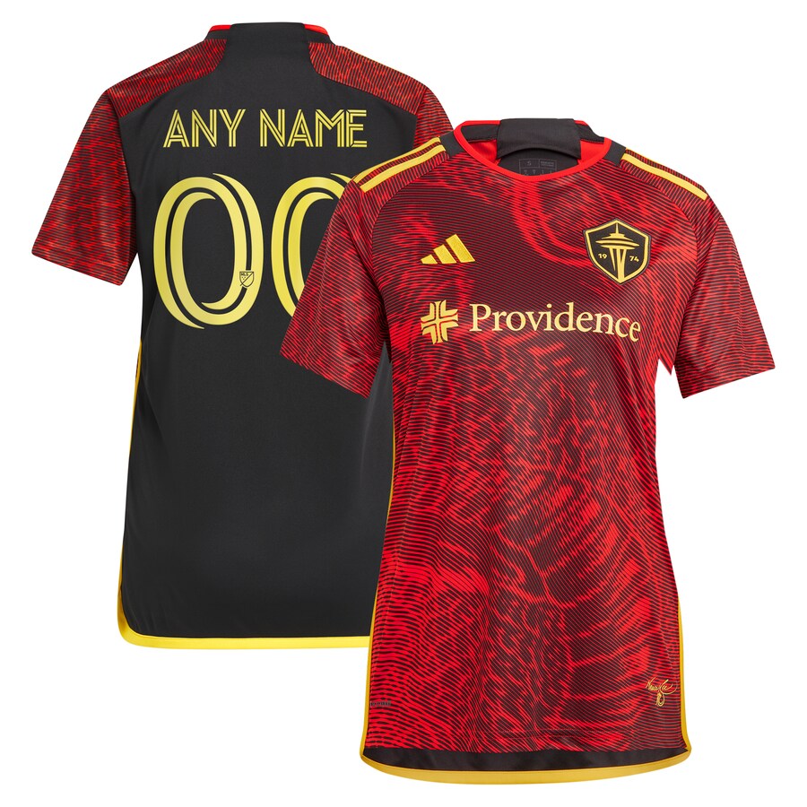 Women's Seattle Sounders FC  adidas Red 2024 The Bruce Lee Kit Replica Custom Jersey - Puhuasuan