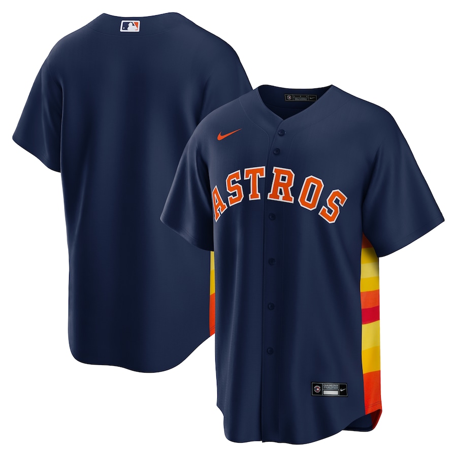 Men's Houston Astros Nike Navy Alternate Replica Team Jersey - Puhuasuan