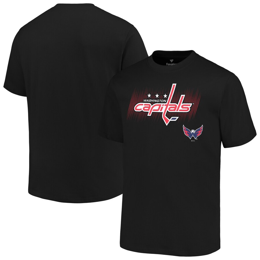 Men's Washington Capitals Fanatics Black Big & Tall Wordmark T-Shirt - Puhuasuan