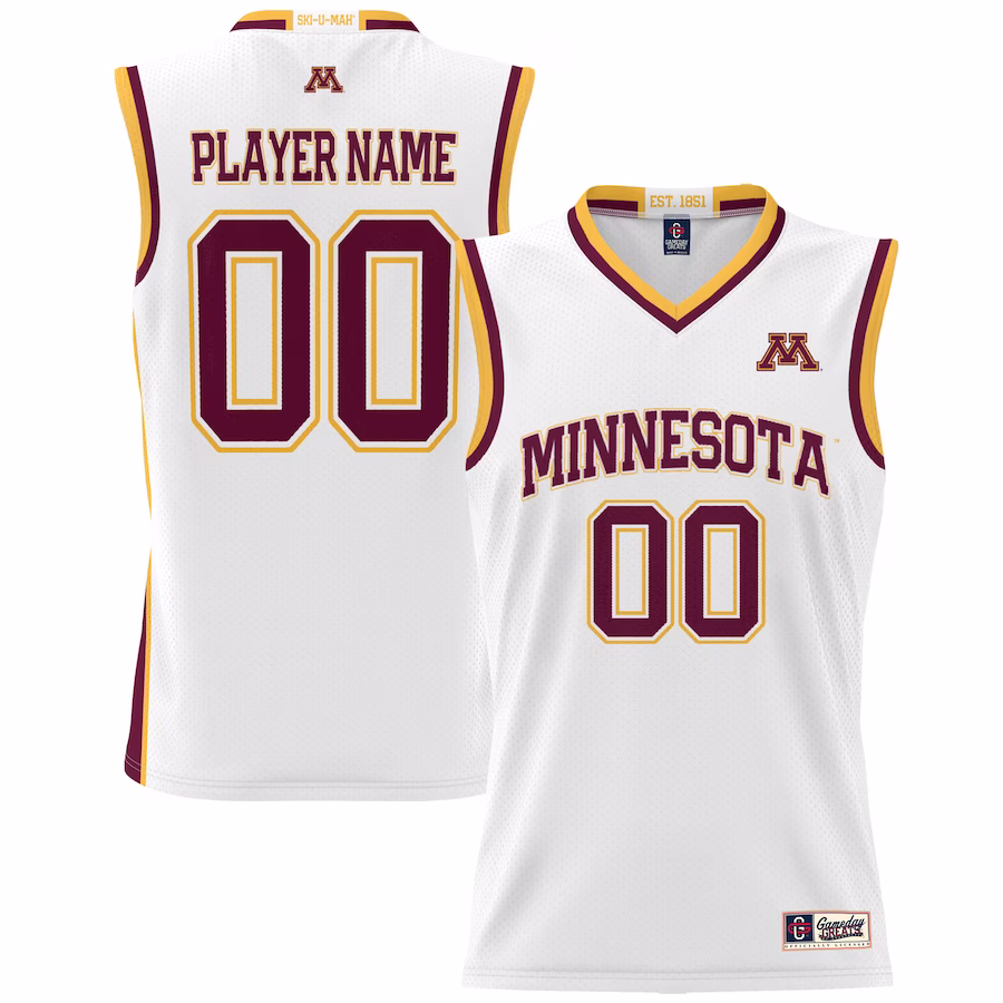 Minnesota Golden Gophers GameDay Greats Men's NIL Pick-A-Player Lightweight Basketball Jersey - White - Puhuasuan