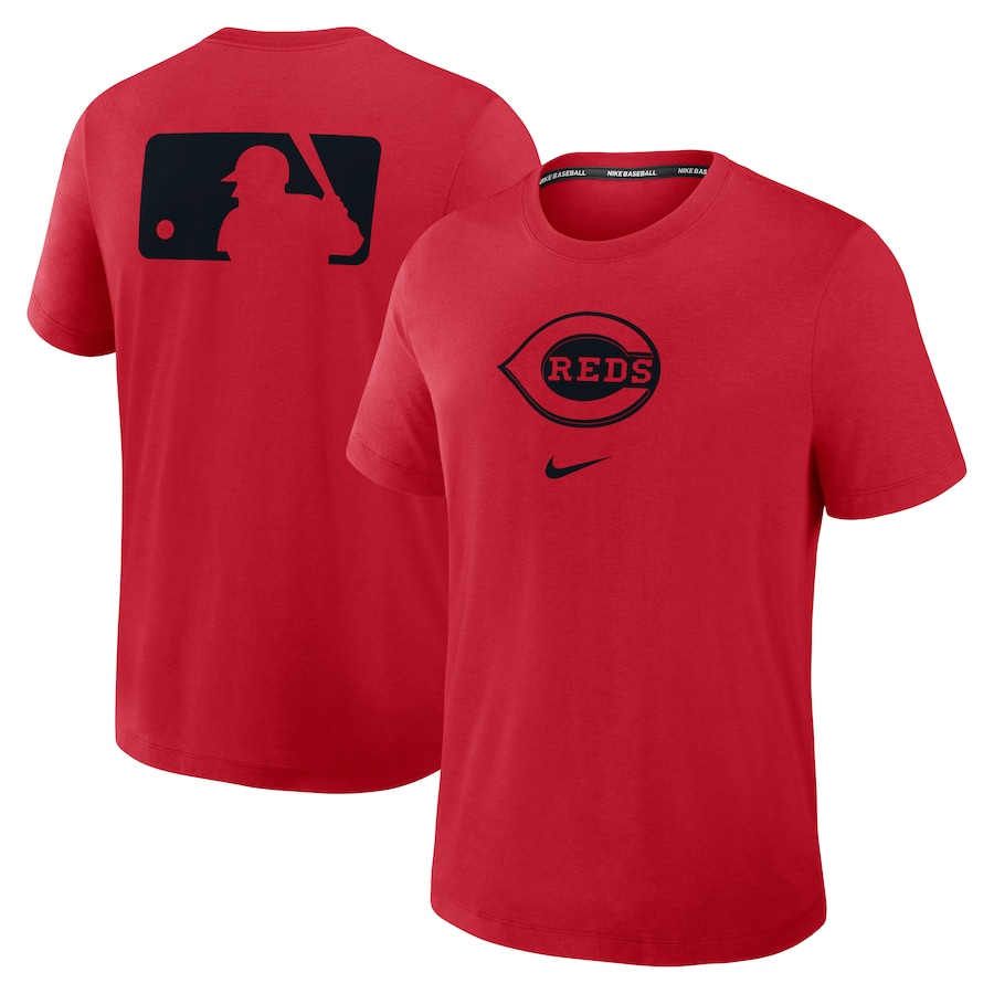 Men's Cincinnati Reds Nike Red Authentic Collection Early Work Tri-Blend Performance T-Shirt - Puhuasuan