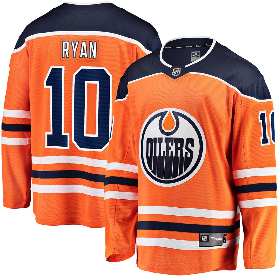 Men's Edmonton Oilers Derek Ryan Fanatics Branded Orange Home Breakaway Player Jersey - Puhuasuan