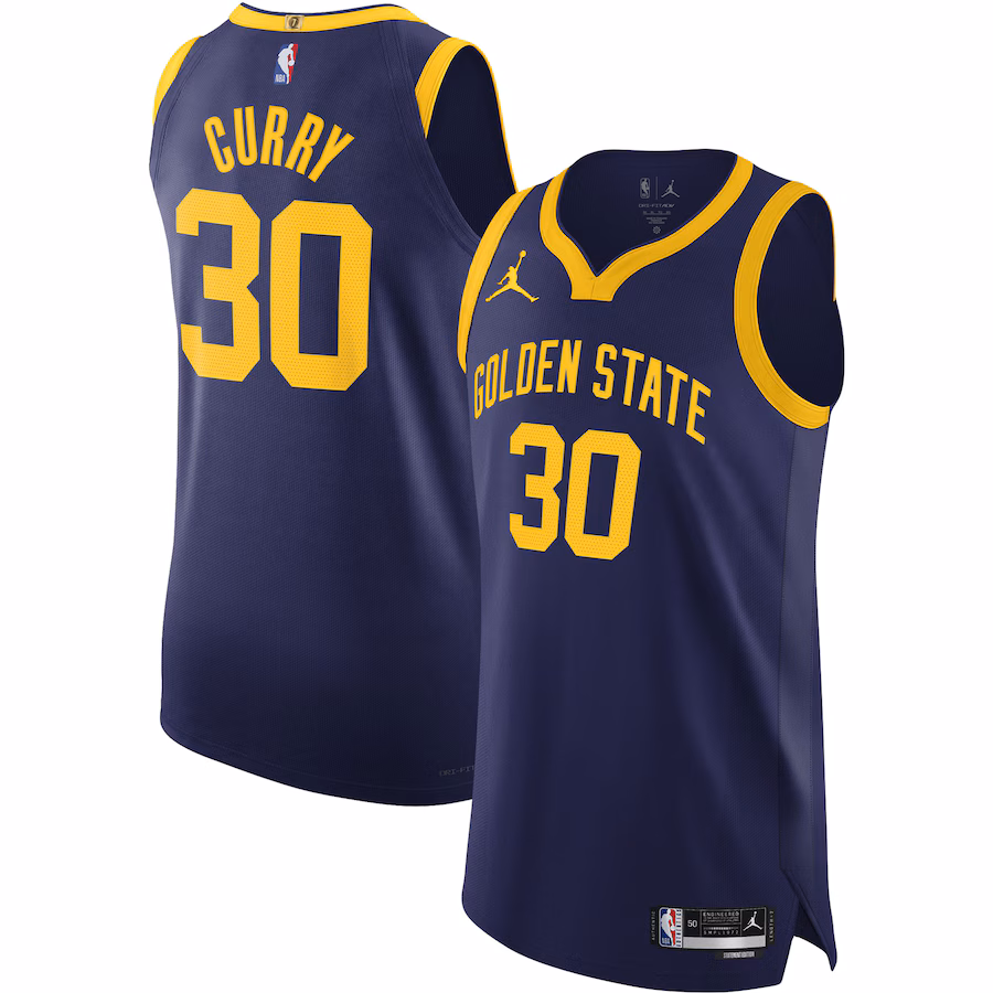 Men's Golden State Warriors Stephen Curry Jordan Brand Royal Authentic Player Jersey - Statement Edition - Puhuasuan