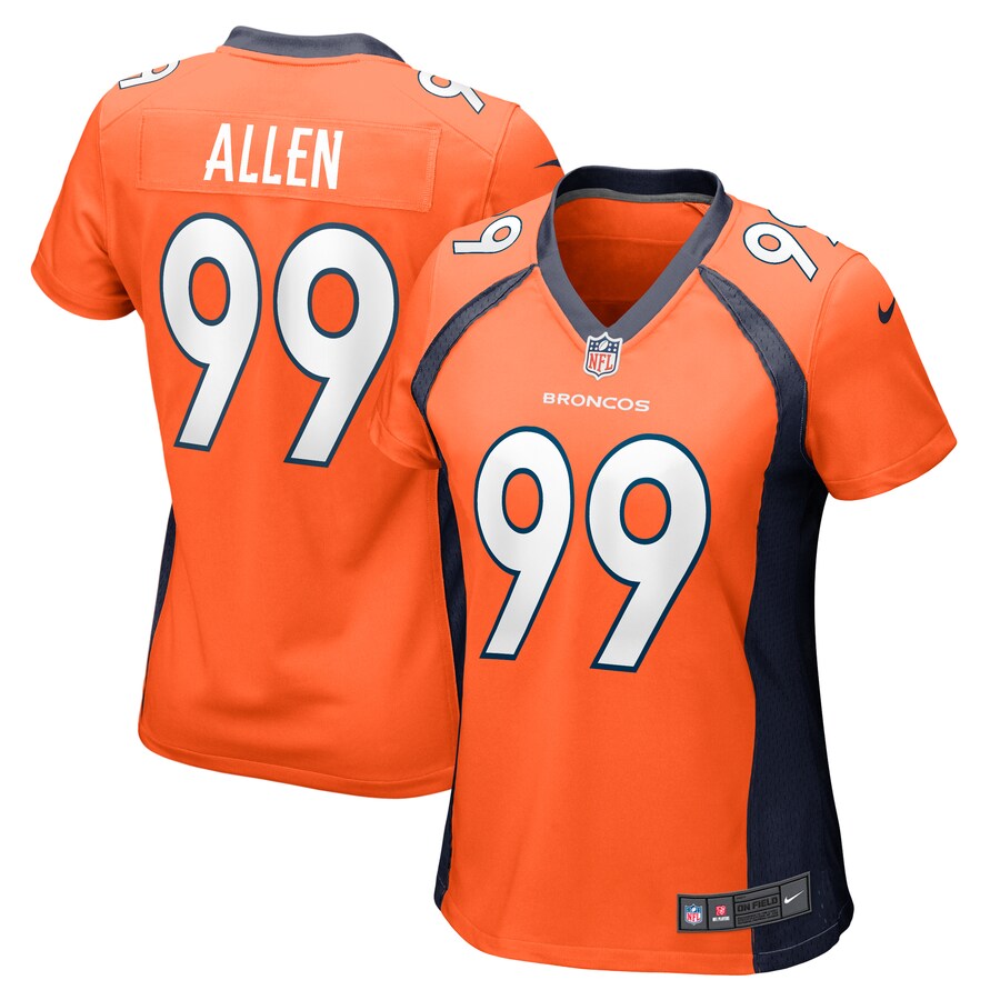 Women's Denver Broncos Zach Allen Nike Orange Game Player Jersey - Puhuasuan