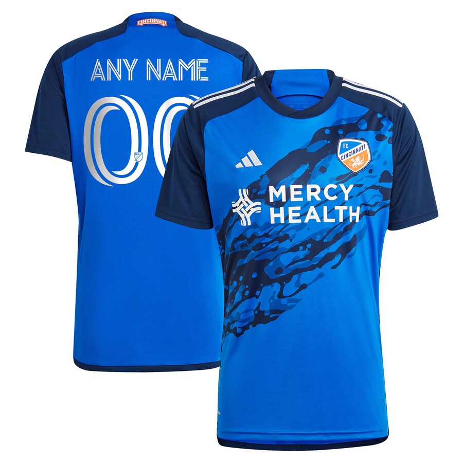 Men's FC Cincinnati adidas Blue 2023 River Kit Replica Custom Jersey - Puhuasuan