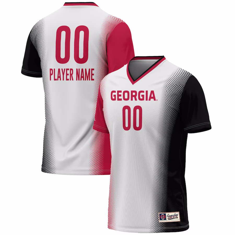 Georgia Bulldogs GameDay Greats Youth NIL Pick-A-Player Lightweight Women's Soccer Jersey - White - Puhuasuan