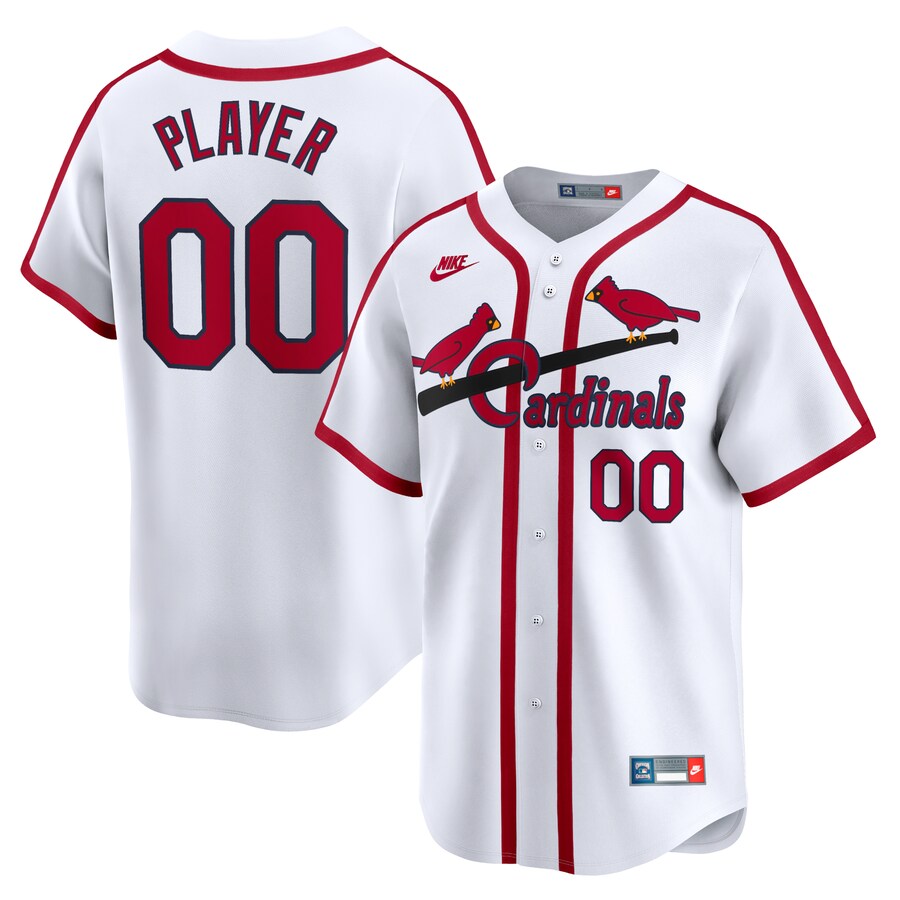Men's St. Louis Cardinals Nike White Cooperstown Collection Limited Jersey - Puhuasuan