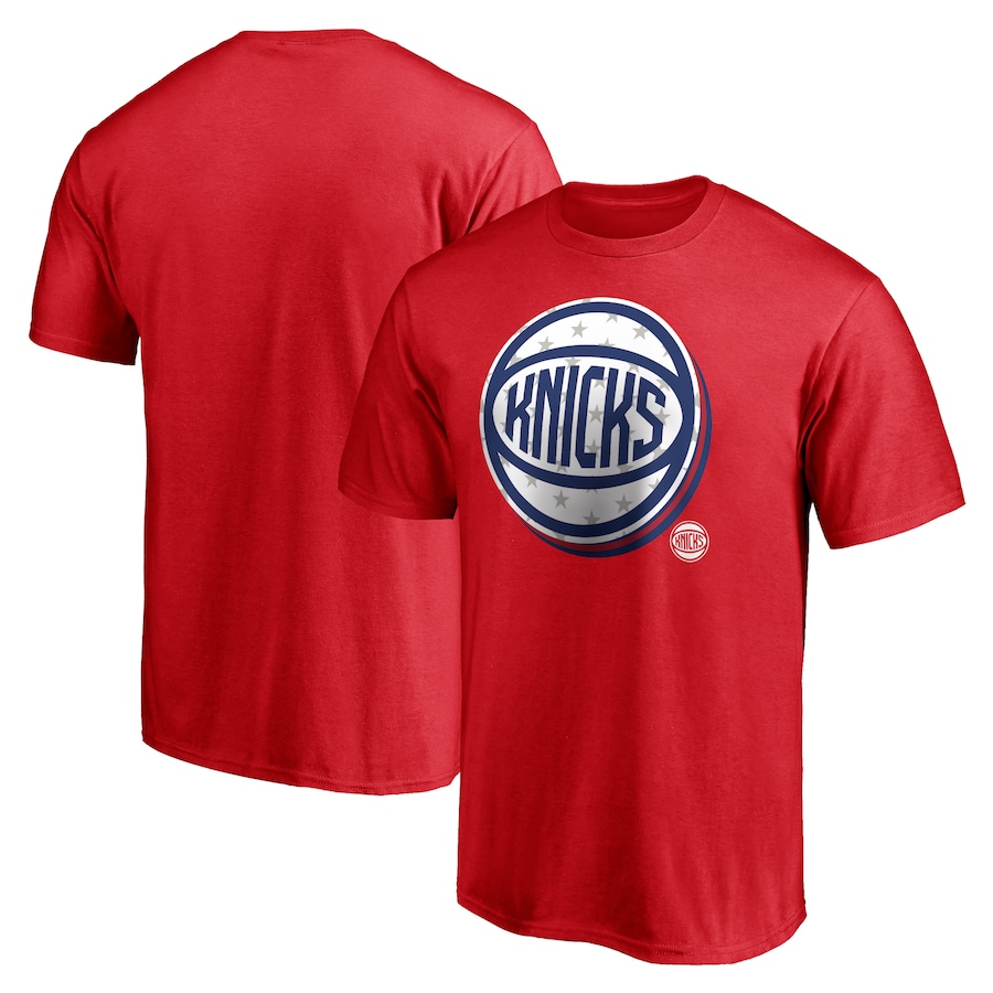 Men's New York Knicks Red Red White & Team T-Shirt - Puhuasuan