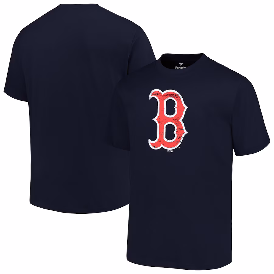 Men's Boston Red Sox Profile Navy Big & Tall Primary Logo T-Shirt - Puhuasuan