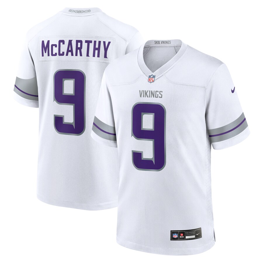Youth Minnesota Vikings J.J. McCarthy Nike White Alternate Game Jersey - Puhuasuan