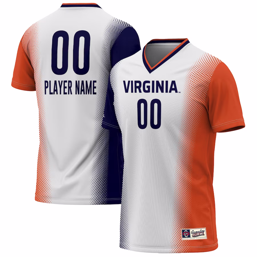 Virginia Cavaliers GameDay Greats Youth Lightweight Pick-A-Player NIL Women's Soccer Jersey - White - Puhuasuan