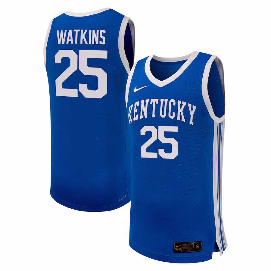 Kareem Watkins Kentucky Wildcats Nike NIL Basketball Replica Player Jersey - Royal - Puhuasuan