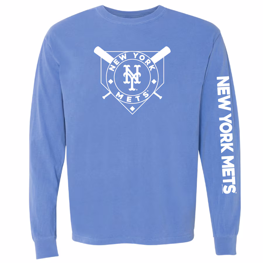 Women's New York Mets Soft as a Grape Royal Pigment Dye Long Sleeve T-Shirt - Puhuasuan