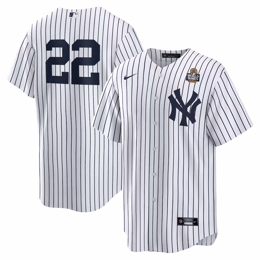 Men's New York Yankees Juan Soto Nike White 2024 World Series Home Replica Player Jersey - Puhuasuan