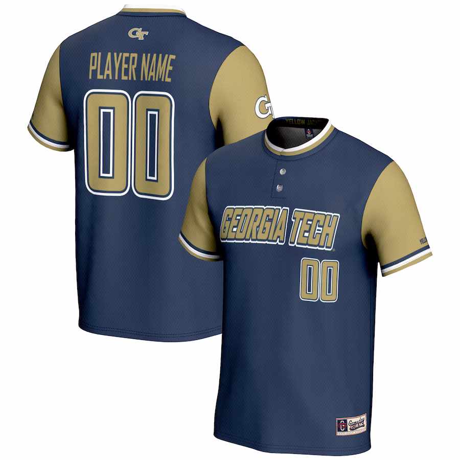 Georgia Tech Yellow Jackets GameDay Greats Youth NIL Pick-A-Player Lightweight Softball Jersey - Navy - Puhuasuan