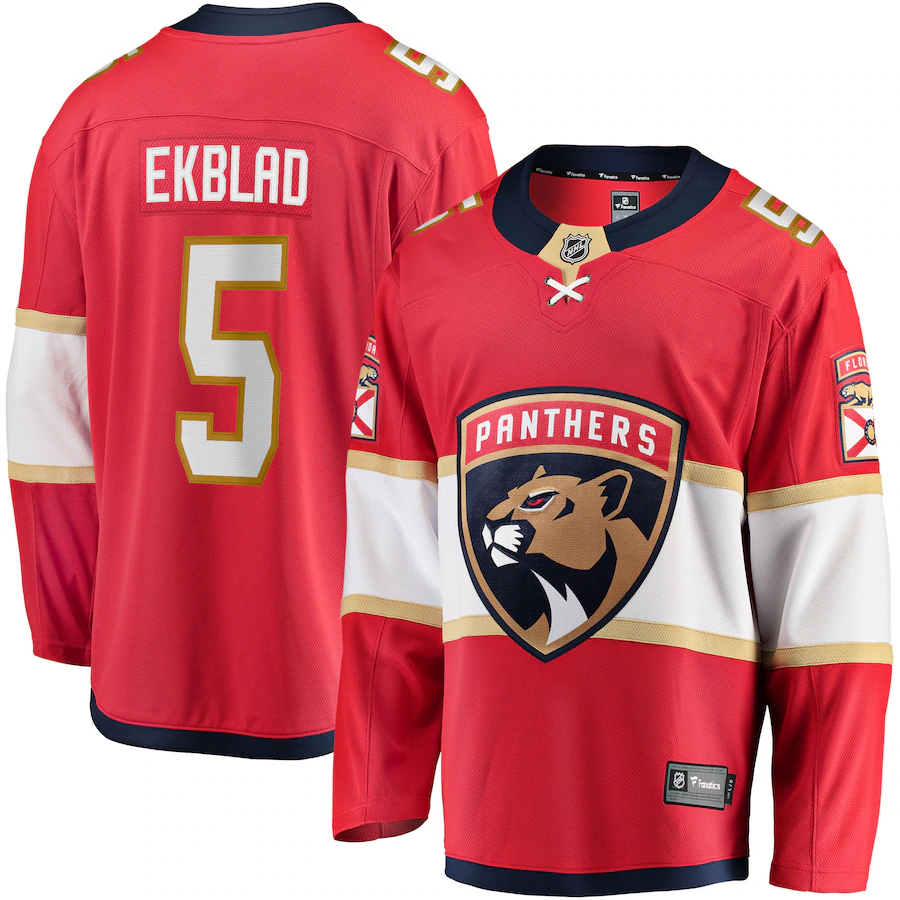 Men's Florida Panthers Aaron Ekblad Fanatics Red Home Team Breakaway Player Jersey - Puhuasuan