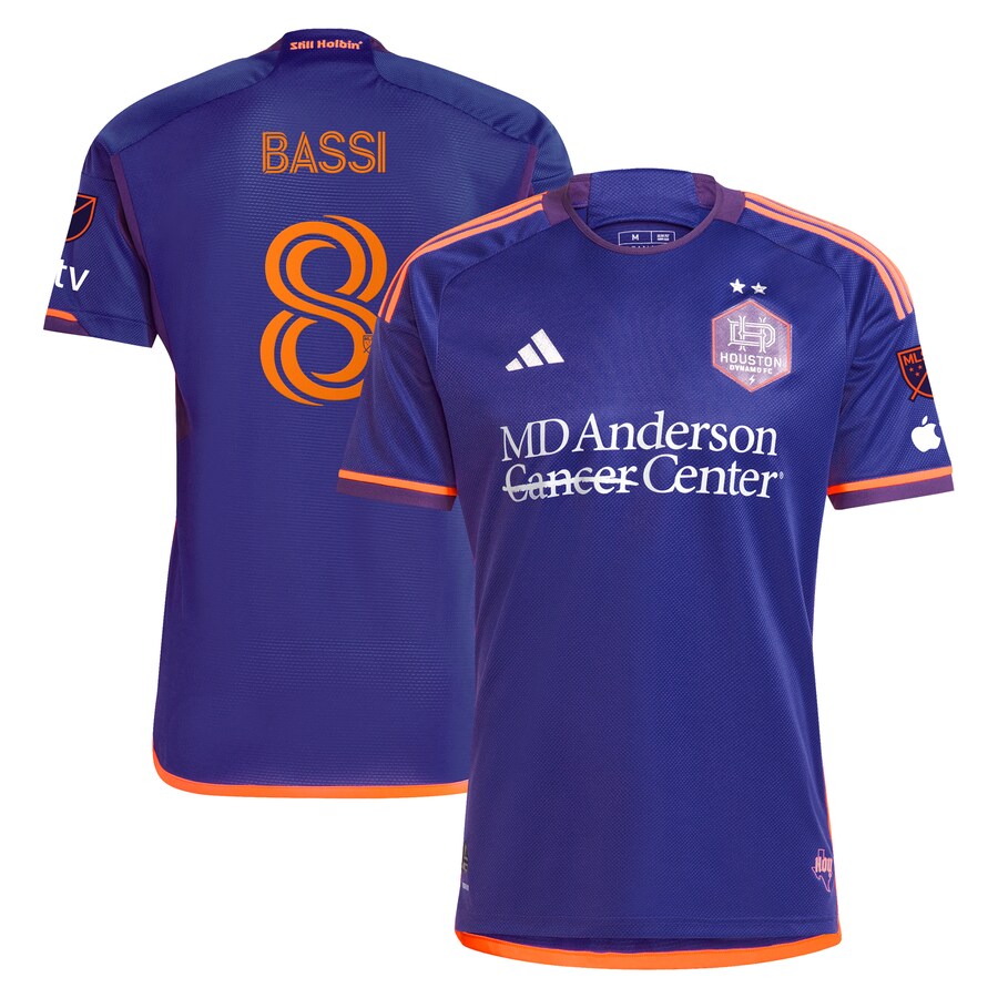 Men's Houston Dynamo FC Amine Bassi adidas Purple 2024 Still Holdin' Authentic Player Jersey - Puhuasuan