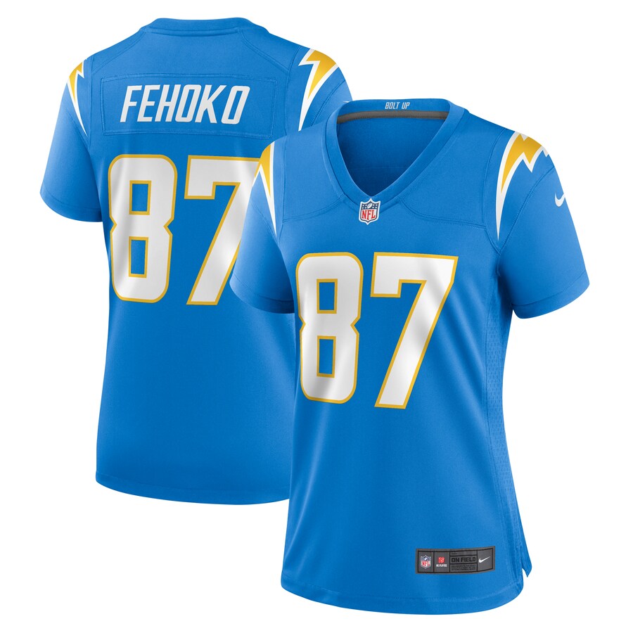 Women's Los Angeles Chargers Simi Fehoko Nike  Powder Blue  Game Jersey - Puhuasuan