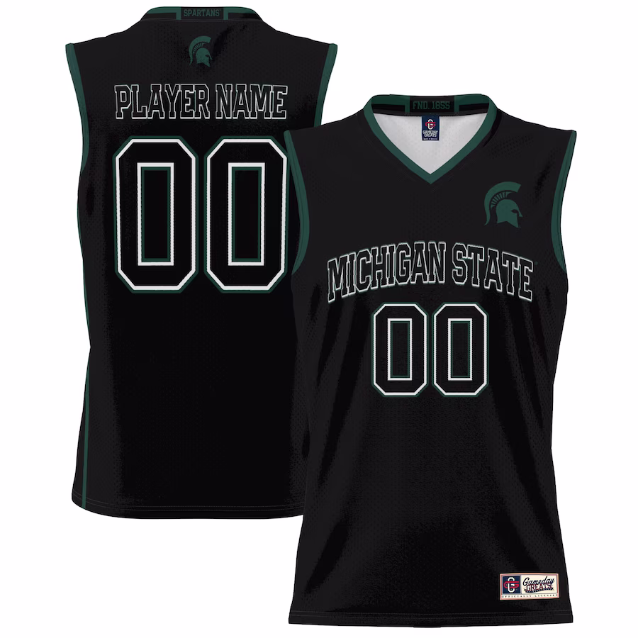 Michigan State Spartans GameDay Greats Youth NIL Pick-A-Player Lightweight Basketball Jersey - Black - Puhuasuan