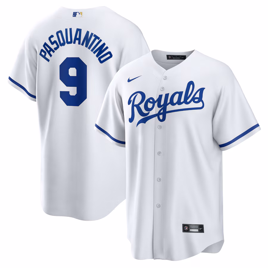 Men's Kansas City Royals Vinnie Pasquantino Nike White Home Replica Jersey - Puhuasuan