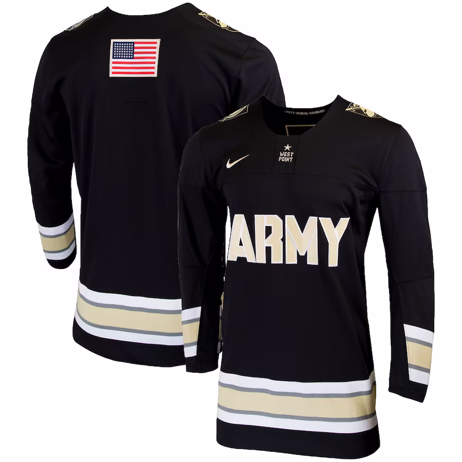 Army Black Knights Nike Replica College Hockey Jersey - Black - Puhuasuan