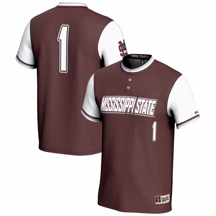 Unisex GameDay Greats #1 Maroon Mississippi State Bulldogs Lightweight Softball Jersey - Puhuasuan