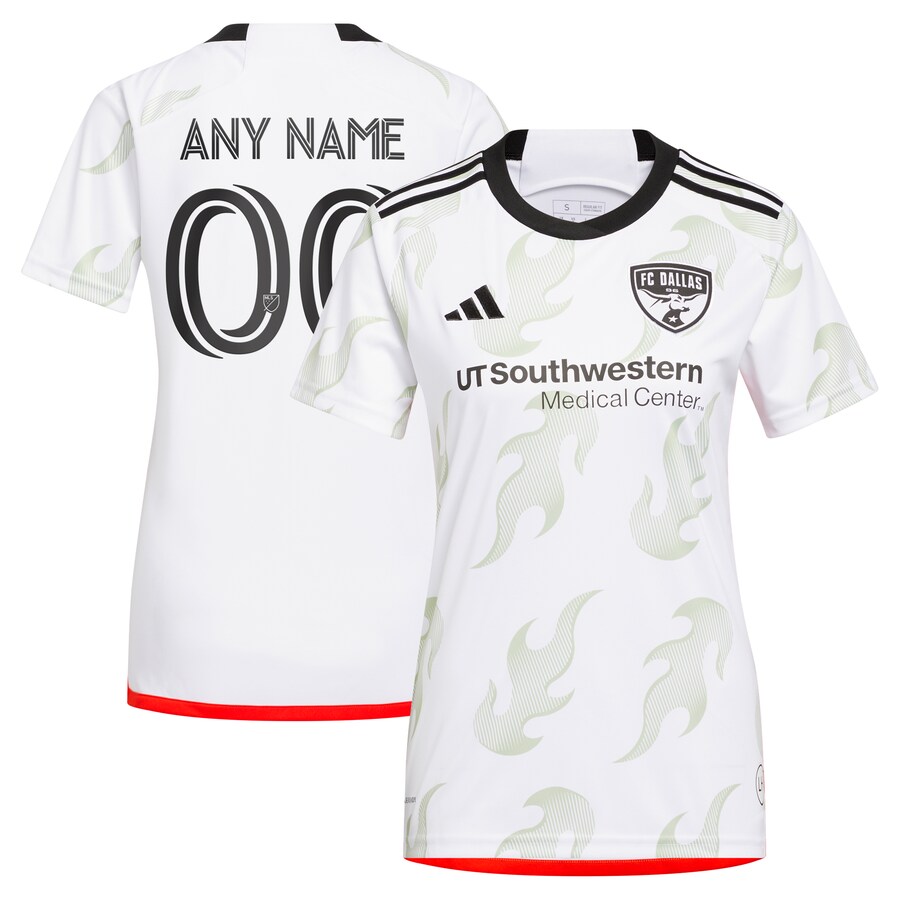 Women's FC Dallas adidas White 2023 Burn Baby Burn Replica Custom Jersey - Puhuasuan