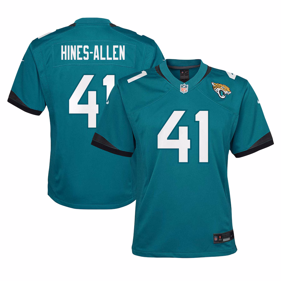 Youth Jacksonville Jaguars Josh Hines-Allen Nike Teal Game Jersey - Puhuasuan