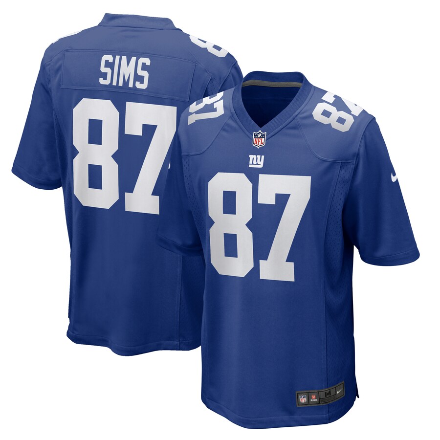Men's New York Giants Cam Sims Nike  Royal  Game Jersey - Puhuasuan