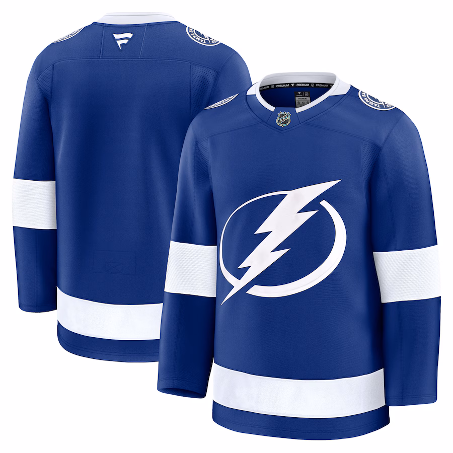 Men's Tampa Bay Lightning Fanatics Blue Home Premium Jersey - Puhuasuan